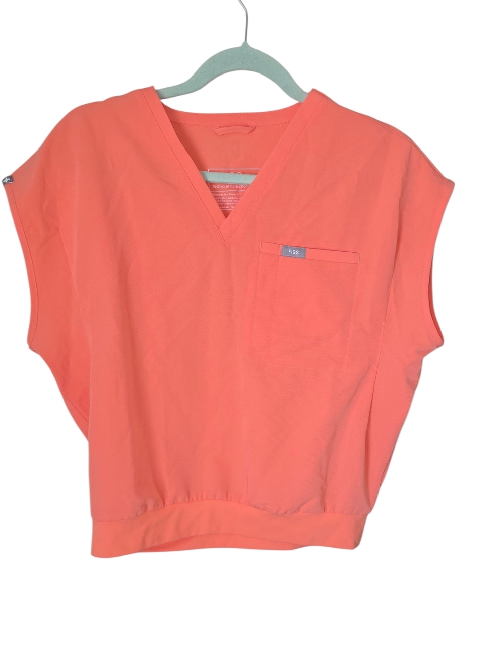 Figs Scrub Top Orange Medium